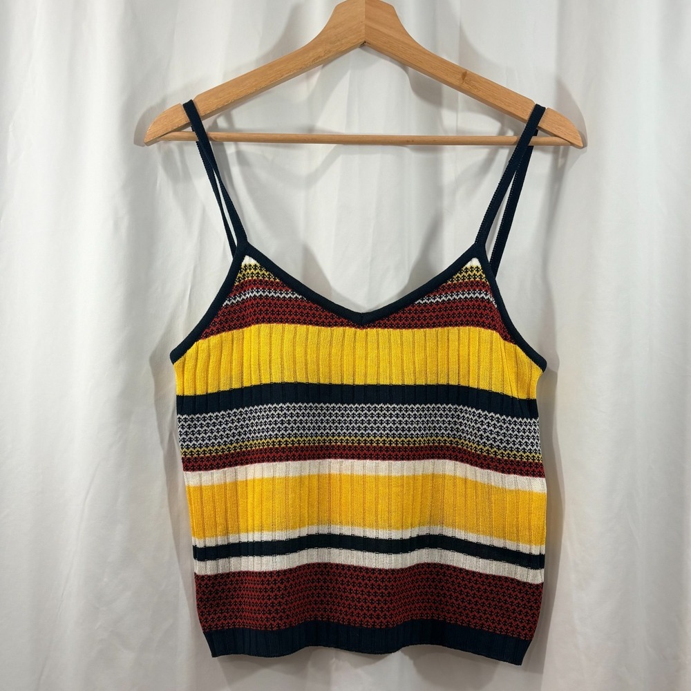 AS KNOW AS PINKY Y2K Multicolor Ribbed Knit Camisole Tank Top‎ Japan, Harajuku